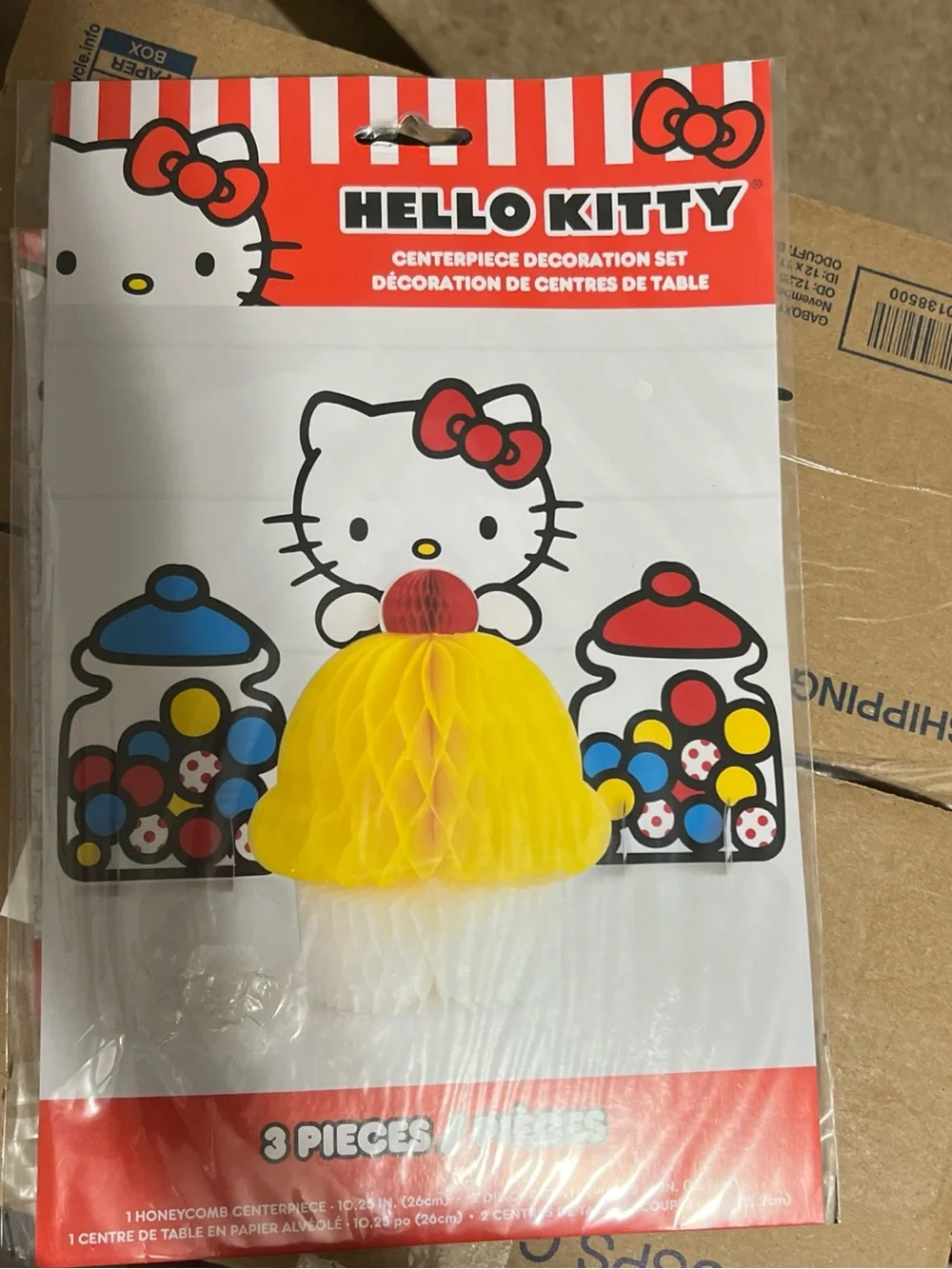 Hello Kitty , Blue, Red & Yellow Disposable Party Plates and Decor
